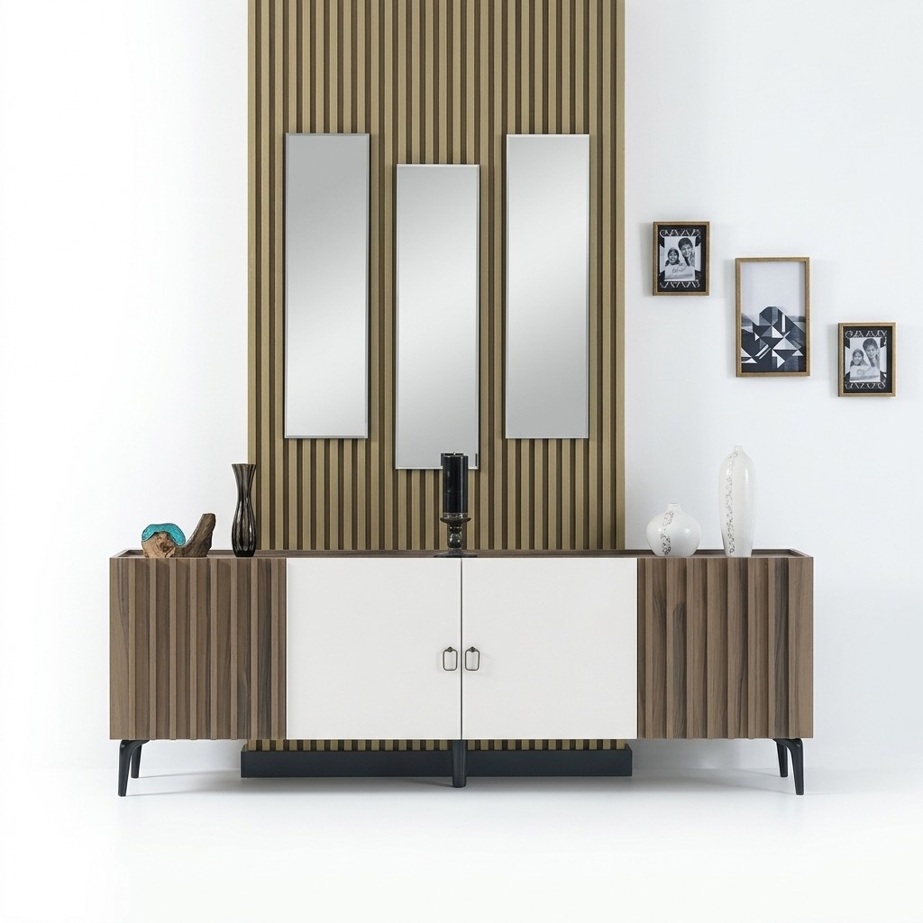 Kommode Sideboard Highboard Kommoden Buffet Holz 204cm Anrichte Schrank