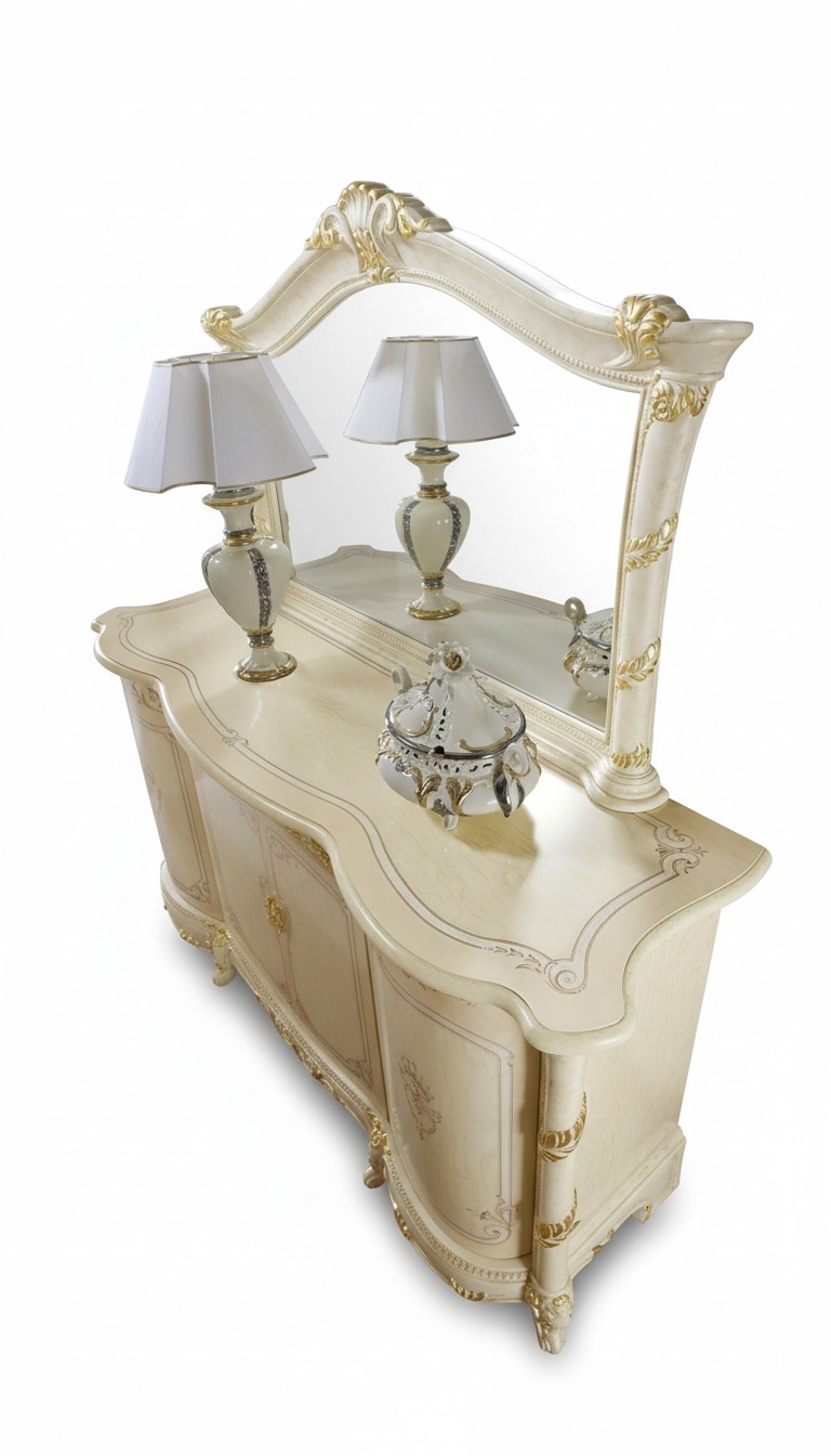 Kommode Spiegel Hocker Komplett Set Kommode Schlafzimmer Möbel 2tlg. Konsole Neu