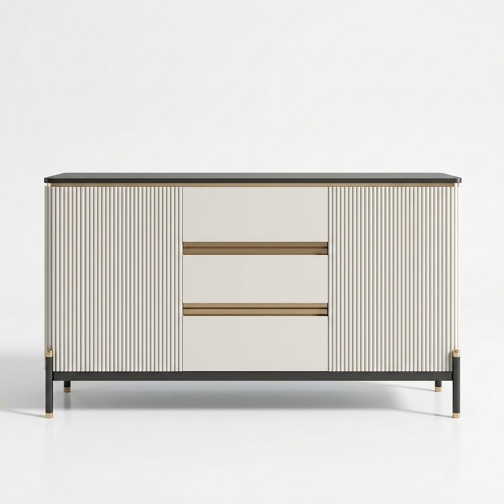 Kommode Weiß Sideboard Holz Schrank Möbel Einrichtung Anrichte Luxus
