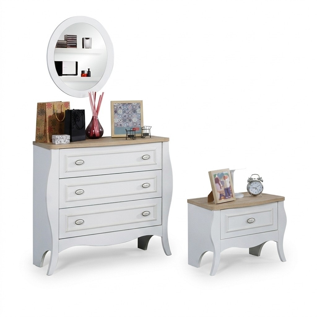 Kommoden Holz Design Schlafzimmer Kommode Spiegel Sideboard Luxus Stil