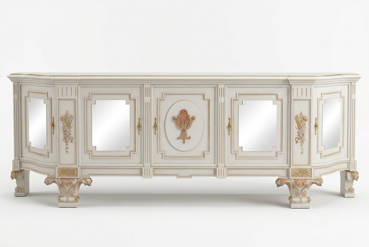 Kommoden Holz Schrank Wohnzimmer Möbel TV Schrankwände Design Sideboard Italien