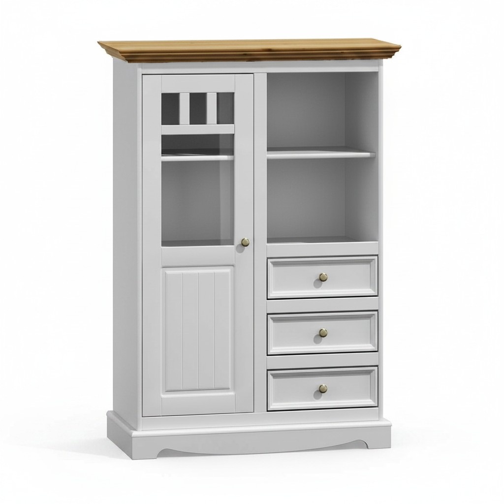 Kommoden Regal Holz Schrank Schränke weiss Anrichte Landhaus Kommode Anrichte
