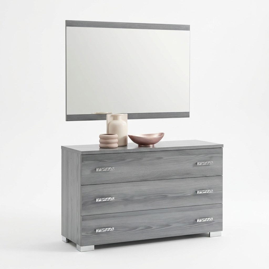 Kommoden Schrank mit Spiegel Design Möbel Luxus Möbel Garderobe 2tlg. Set Neu