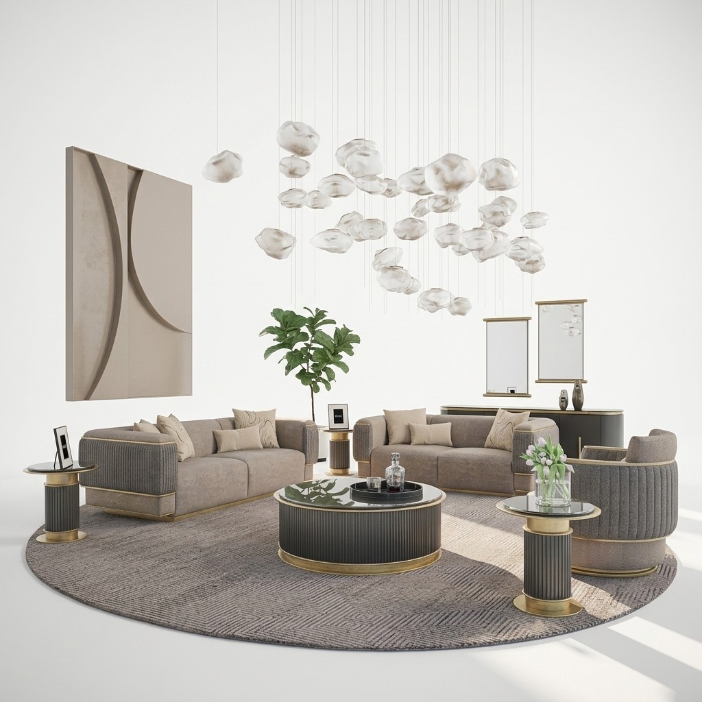 Komplett 3tlg Polstersofa Dreisitzer Modern Sessel Wohnzimmer Zweisitzer Couch
