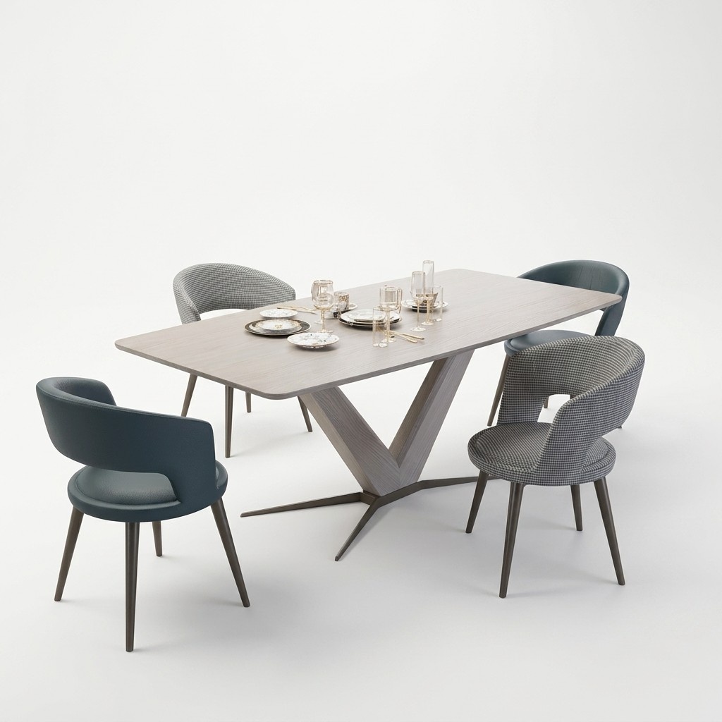 Komplett Esstisch Set Stühle Esszimmer Einrichtung Design Modern Möbel