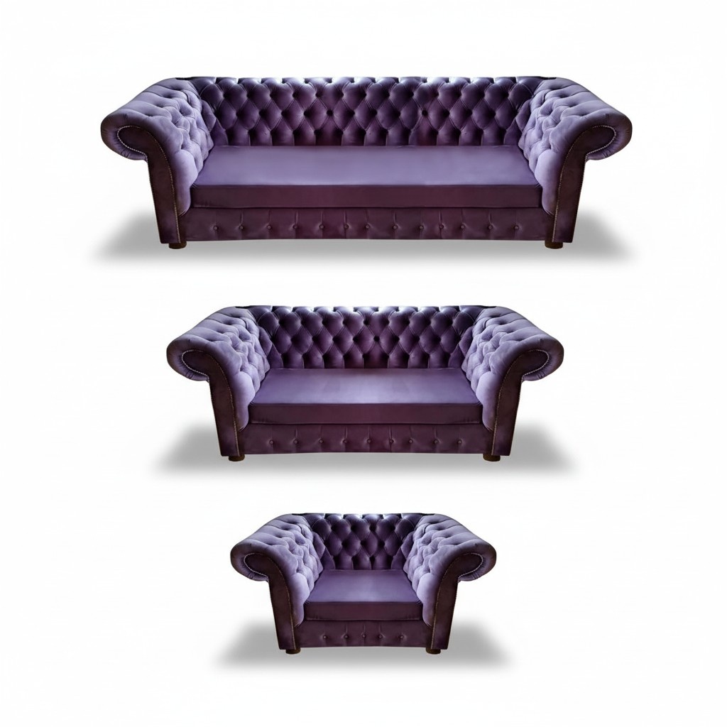 Komplett Set 3tlg Wohnzimmer 2x Sofas Chesterfield Sessel Neu Polstermöbel