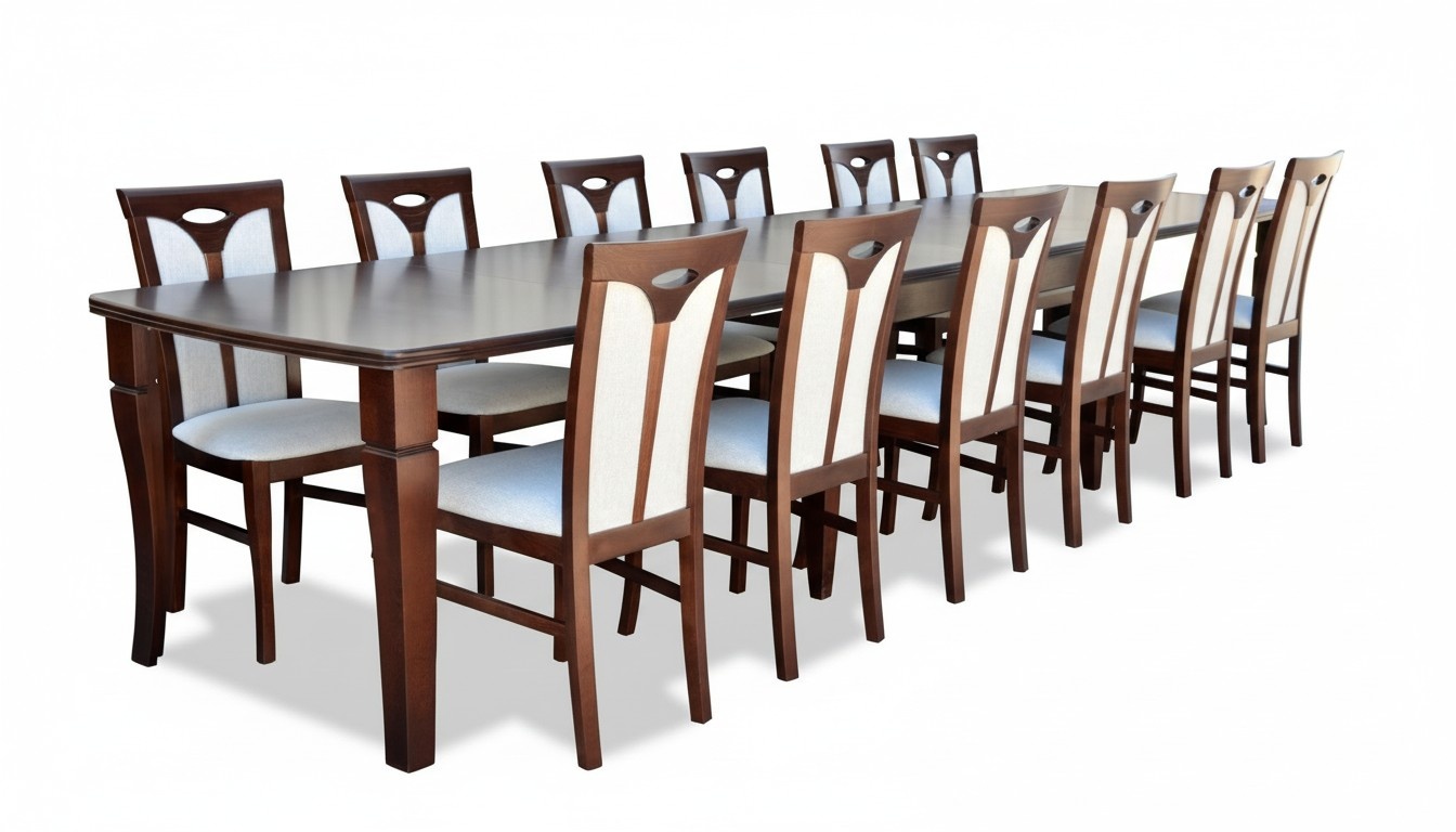 Komplett Set Esstisch 12 Stühle Esszimmer Set Ess Gruppe Holz Tisch Tische 13tlg