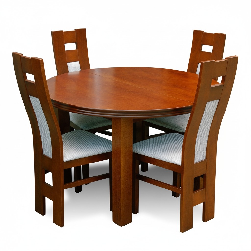 Komplett Set Esstisch 4x Stühle Esszimmer Set Ess Gruppe Holz Tisch Tische 5tlg