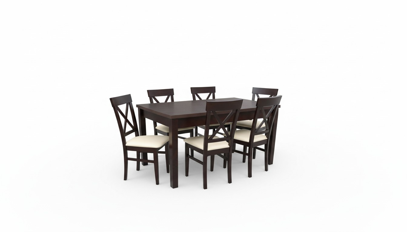 Komplett Set Esstisch 6x Stühle Esszimmer Ess Gruppe Stein Garnitur Tische 7tlg