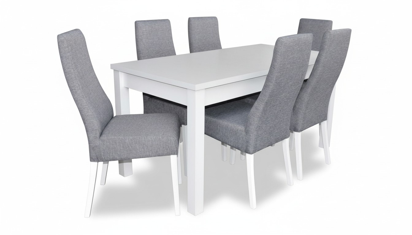 Komplett Set Esstisch 6x Stühle Esszimmer Ess Gruppe Holz Tisch Tische 7tlg Neu