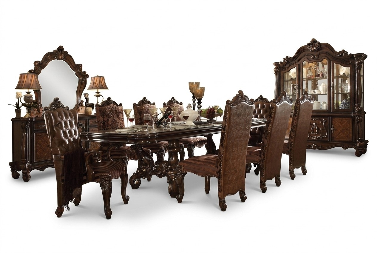 Komplett Set Esstisch + 6 Stühle Esszimmer Set Ess Gruppe Holz Tisch Tische 7tlg