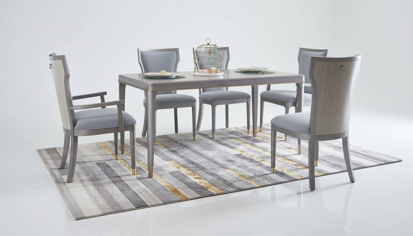 Komplett Set Esstisch + 6 Stühle Esszimmer Garnitur Ess Gruppe Tisch Tische 7tlg