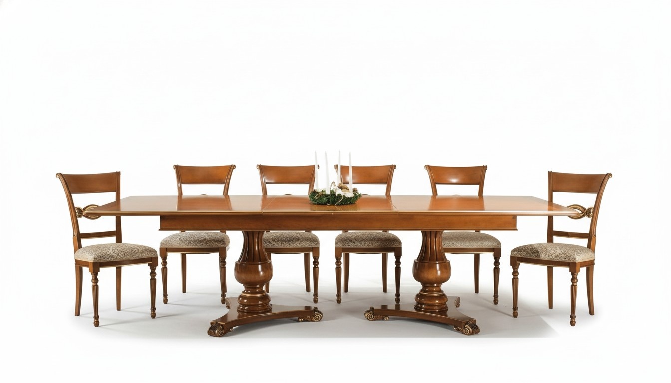 Komplett Set Esstisch + 6 Stühle Esszimmer Set Ess Gruppe Holz Tisch Tische 7tlg, Neu