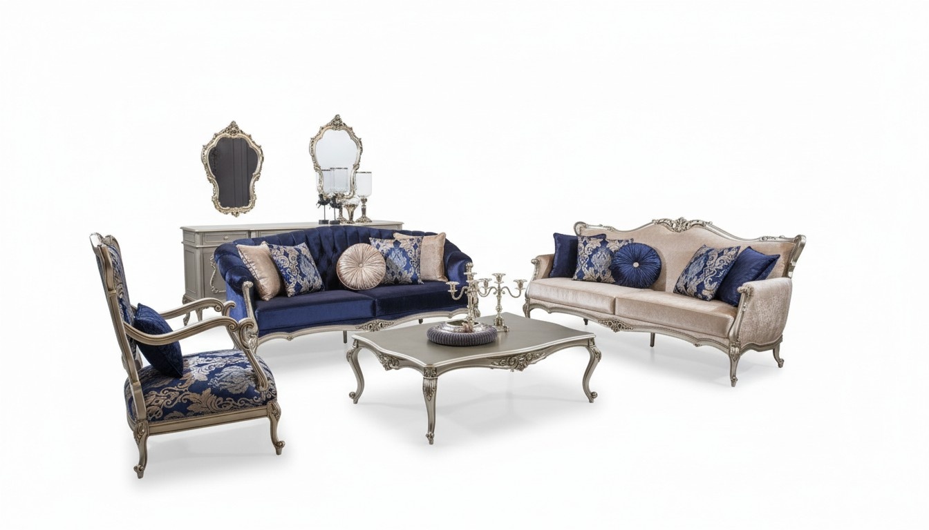 Komplett Set Sofagarnitur 3+2+1 Sitz Sofas Couchtisch Designer Sofa 4tlg