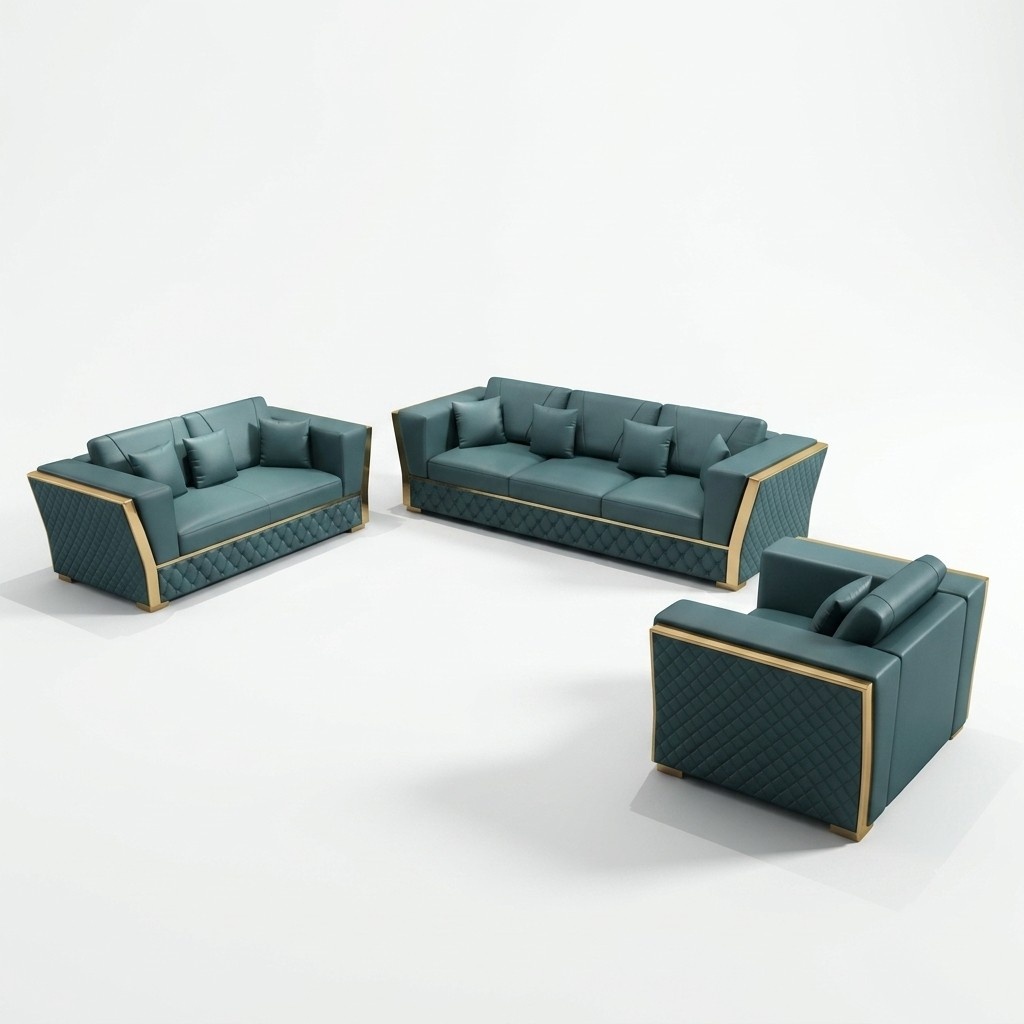 Komplett Set Sofagarnitur 3+2+1 Sitzer + Couchtisch Designer Wohnlandschaft 4tlg