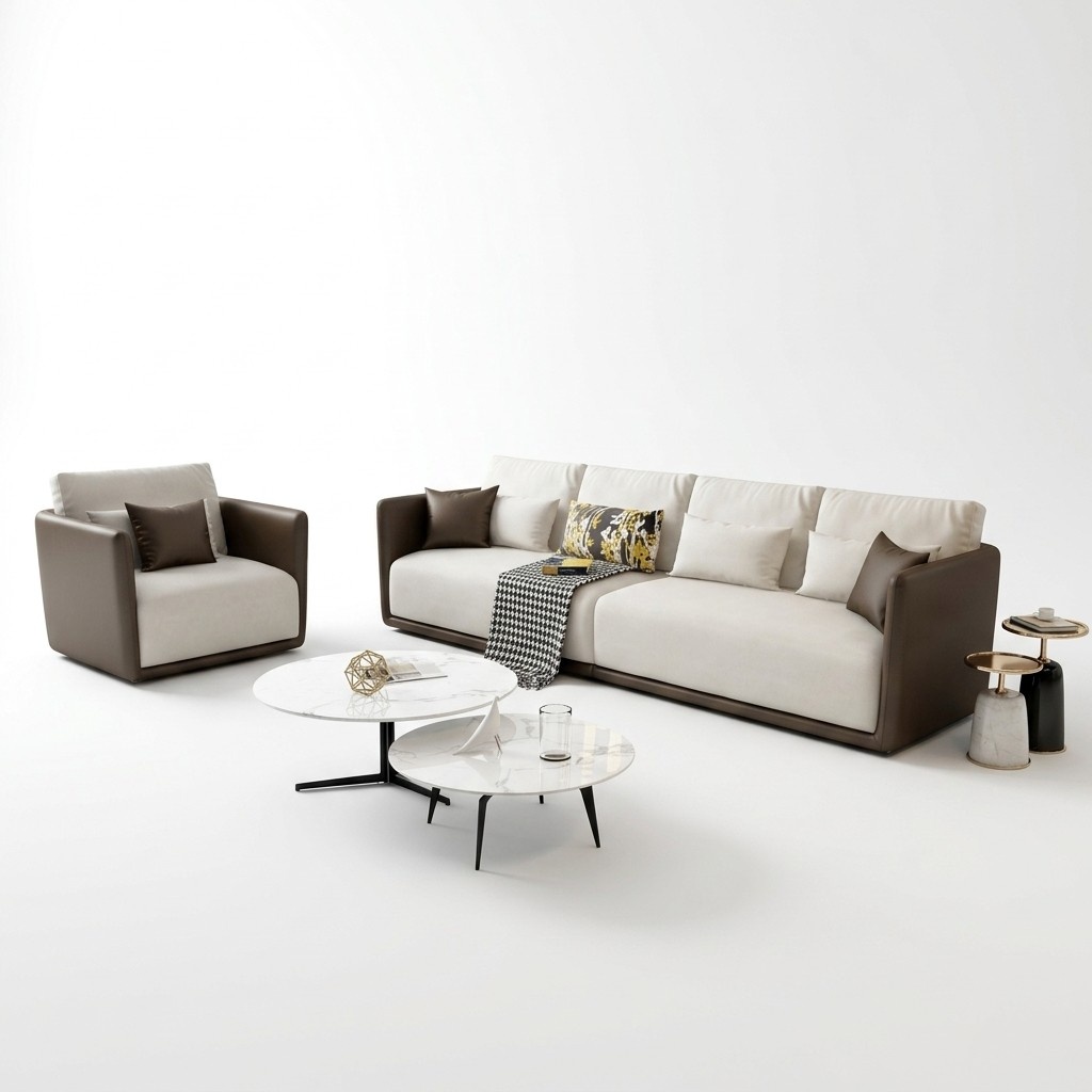 Komplett Set Sofagarnitur 4+1 Sitz Couch Tisch Design Wohnlandschaft Garnituren