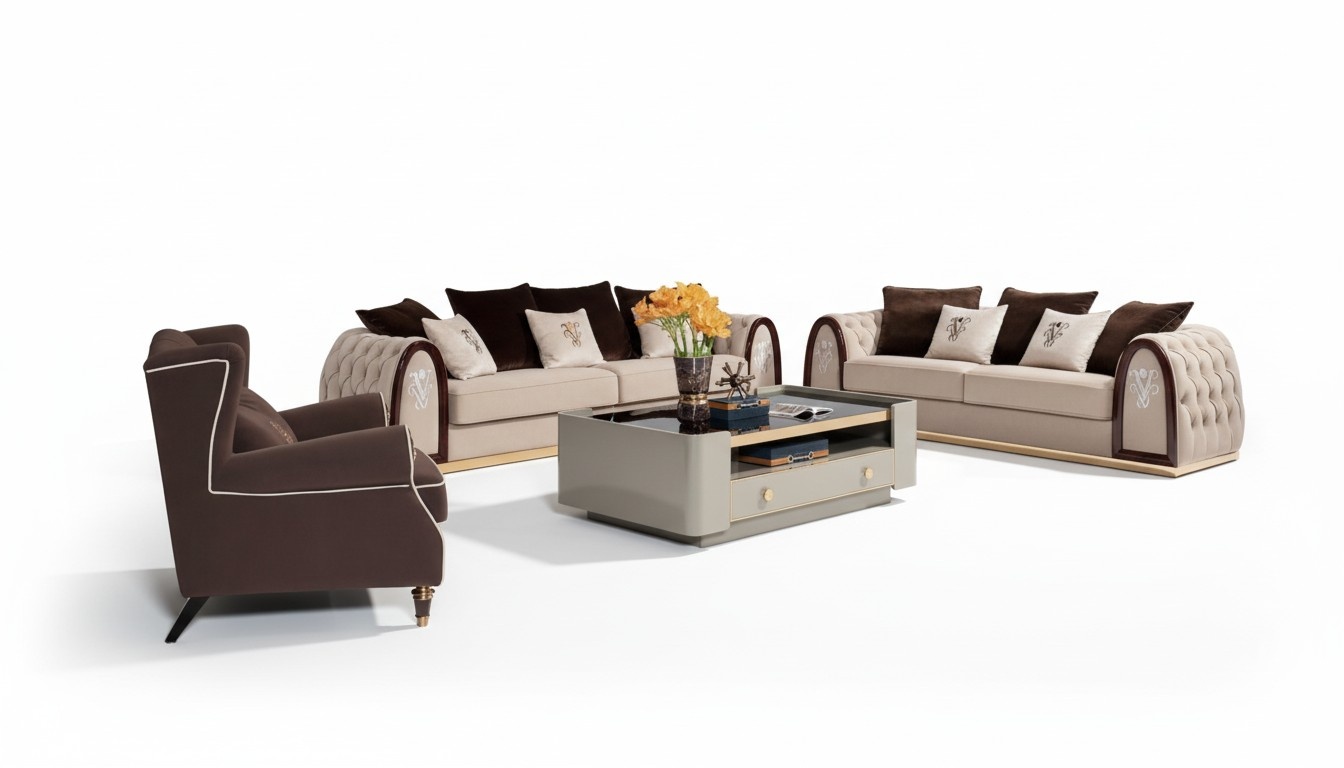 Komplett Set Sofagarnitur 431 Sitz Polster Couchen Edle Luxus Wohnzimmer Möbel