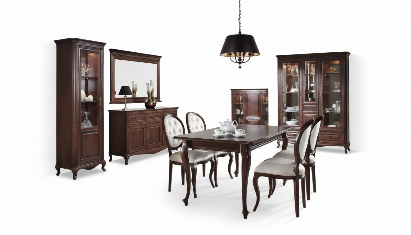 Komplett Wohnzimmer Esszimmer 9 tlg Set Verona Wohngruppe Essgruppe ItalienNeu