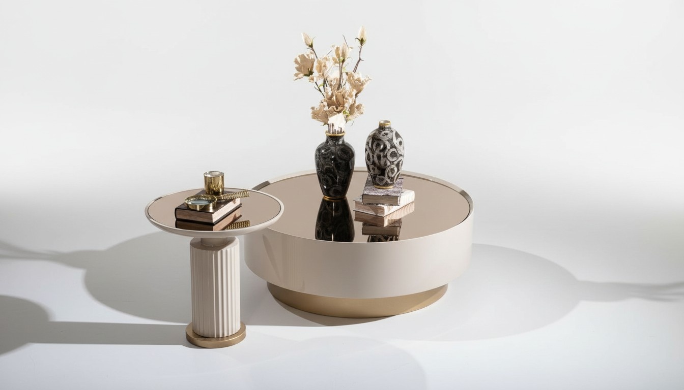 Komplette Couchtisch Beistelltisch Sofatisch Kaffeetisch Beige Luxus