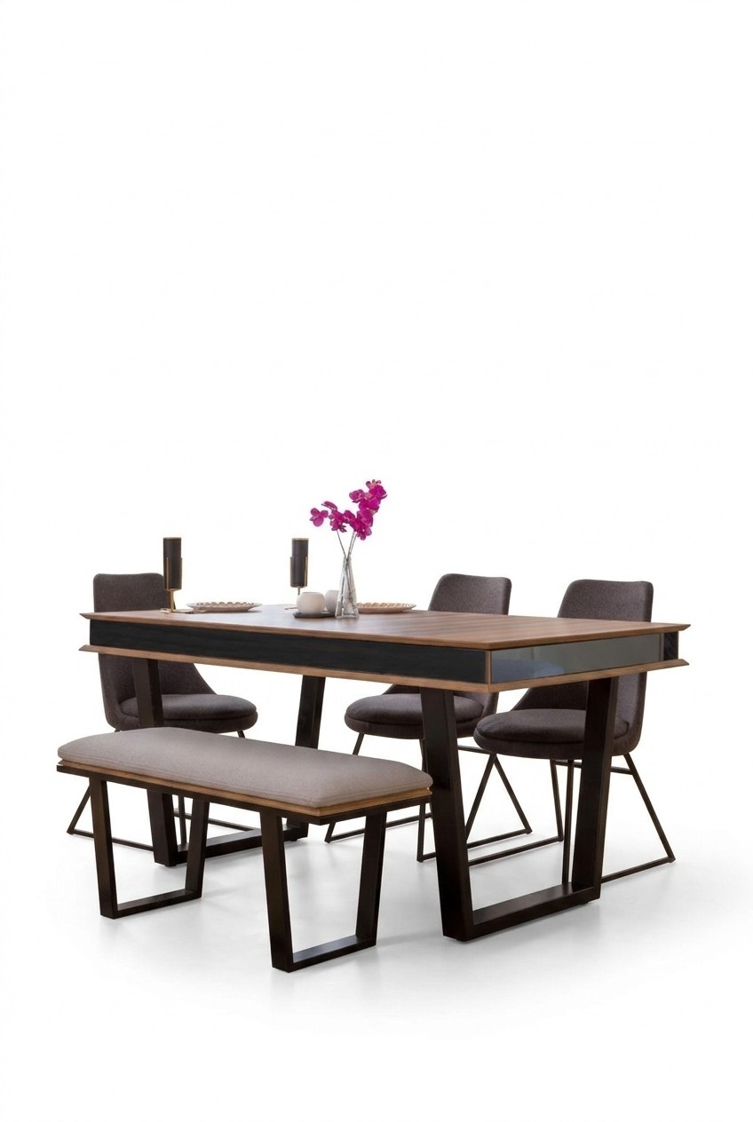 Komplette Essgarnitur Esstisch 4x Stühle Essgruppe Bank Esstisch Tisch 6tlg.