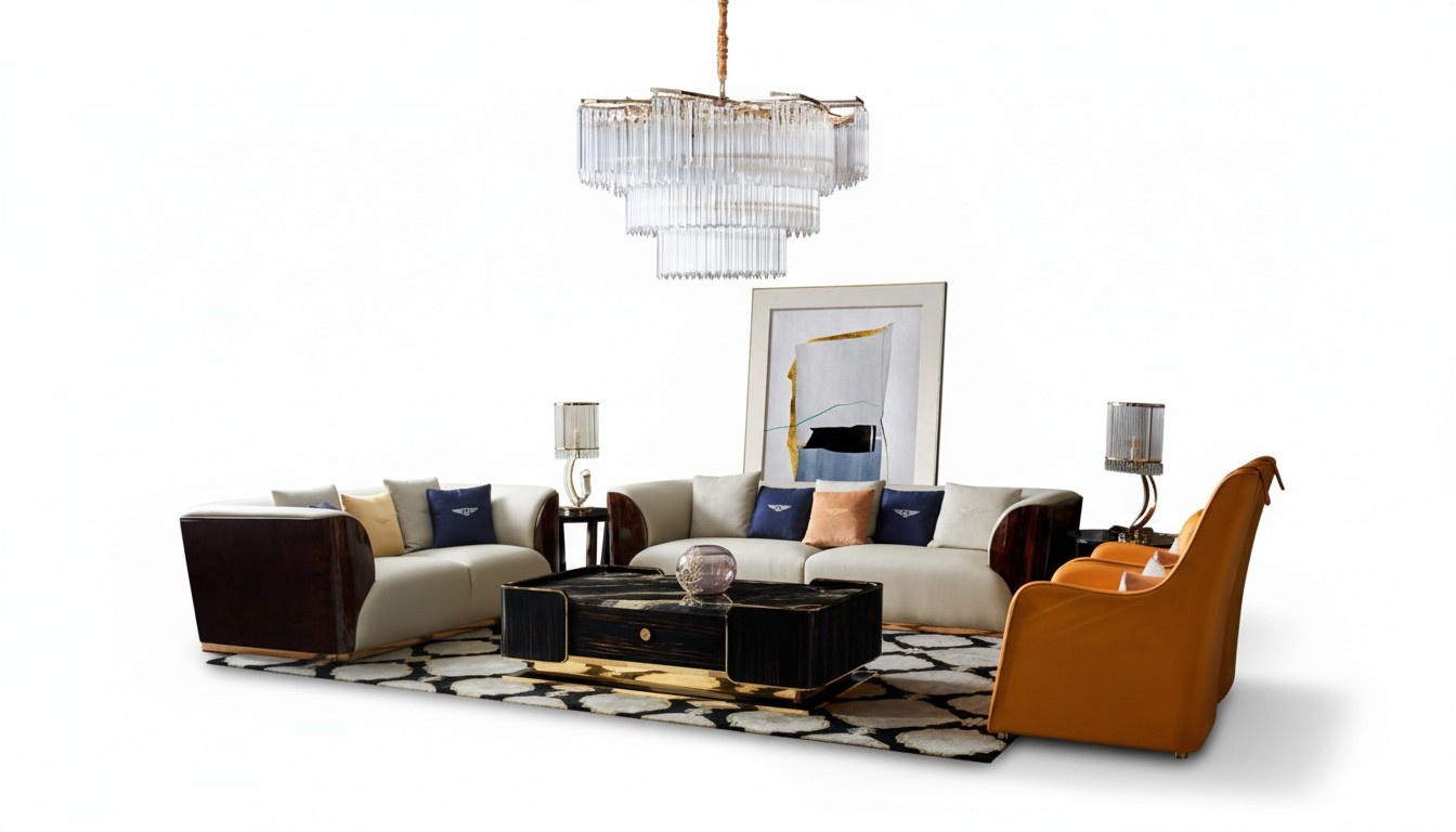 Komplette Sofagarnitur 4tlg. Set Couchtisch sofa Sitzgarnituren Ledercouchen Neu