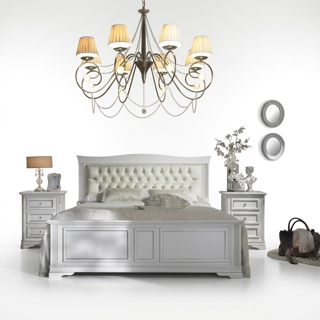 Komplettes Schlafzimmer Set Bett 2x Nachttische 3 tlg. Designer Luxus