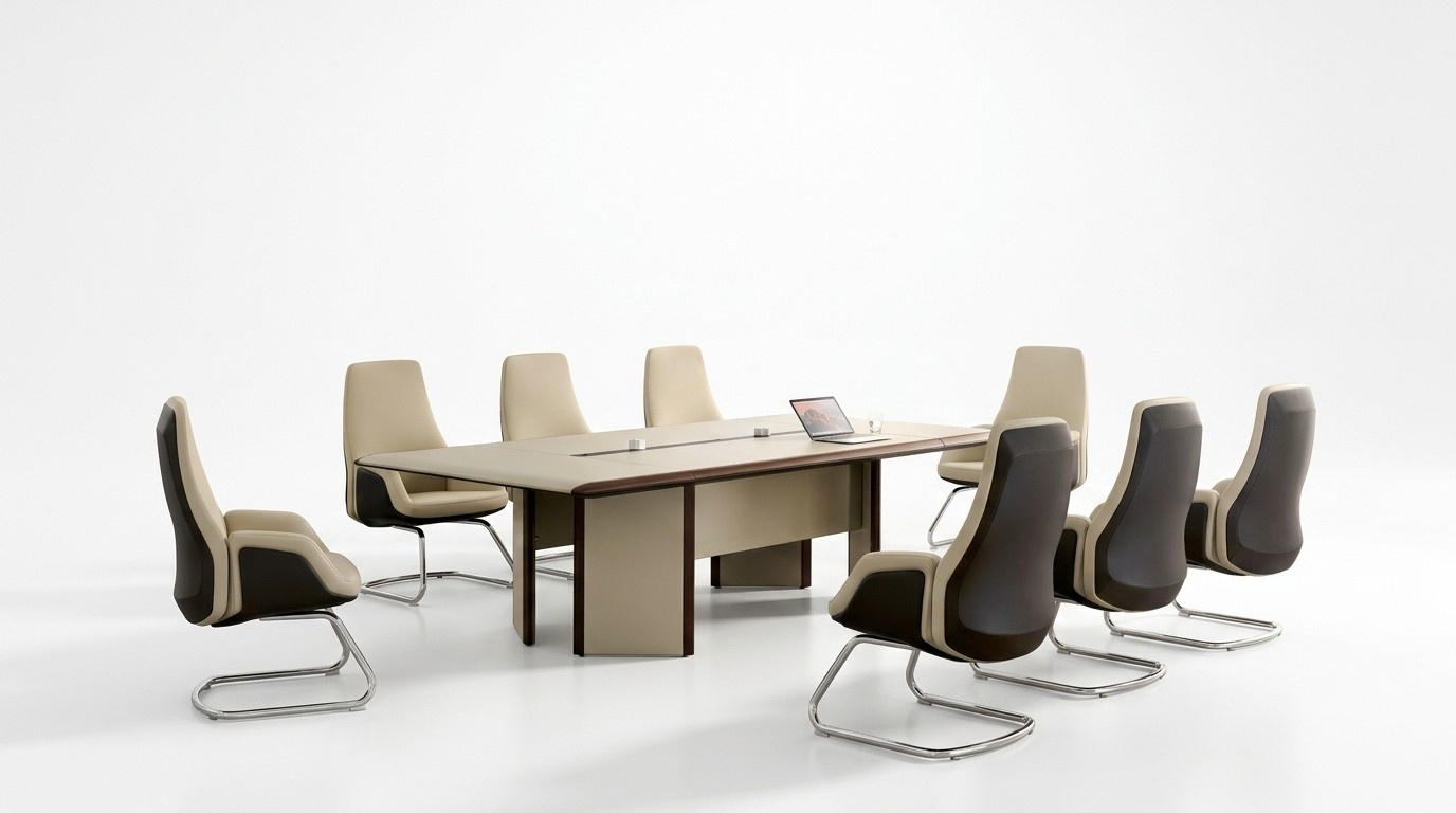 Konferenztisch 6 Sessel Stuhl Tisch Meeting Büro Einrichtung 7tlg. Set Garnitur
