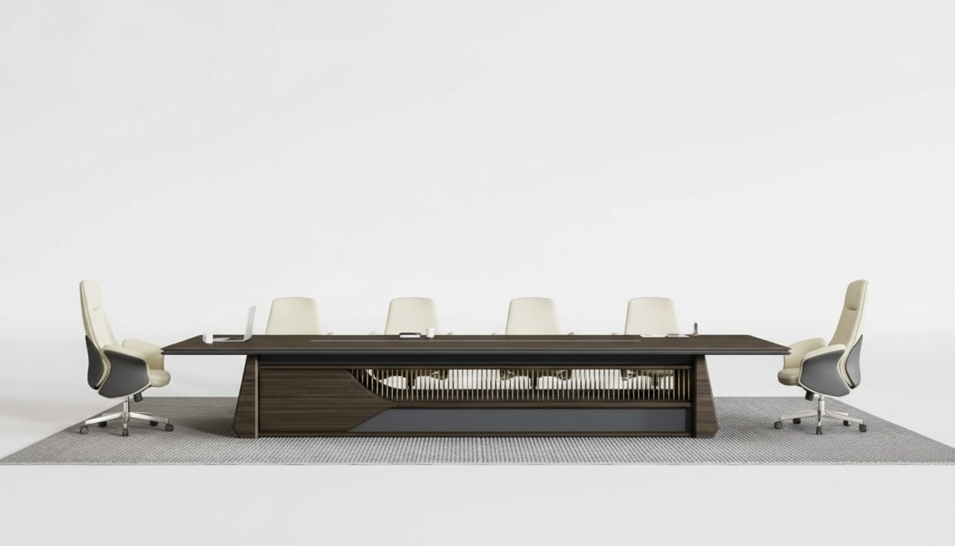 Konferenztisch Besprechungs Tisch Luxus Büro Möbel Moderner Braun Tische
