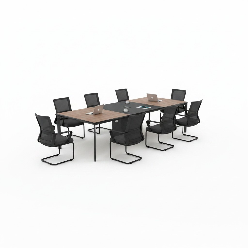 Konferenztisch Bürotisch Arbeitstisch Schreibtisch Holz Schwarz Große