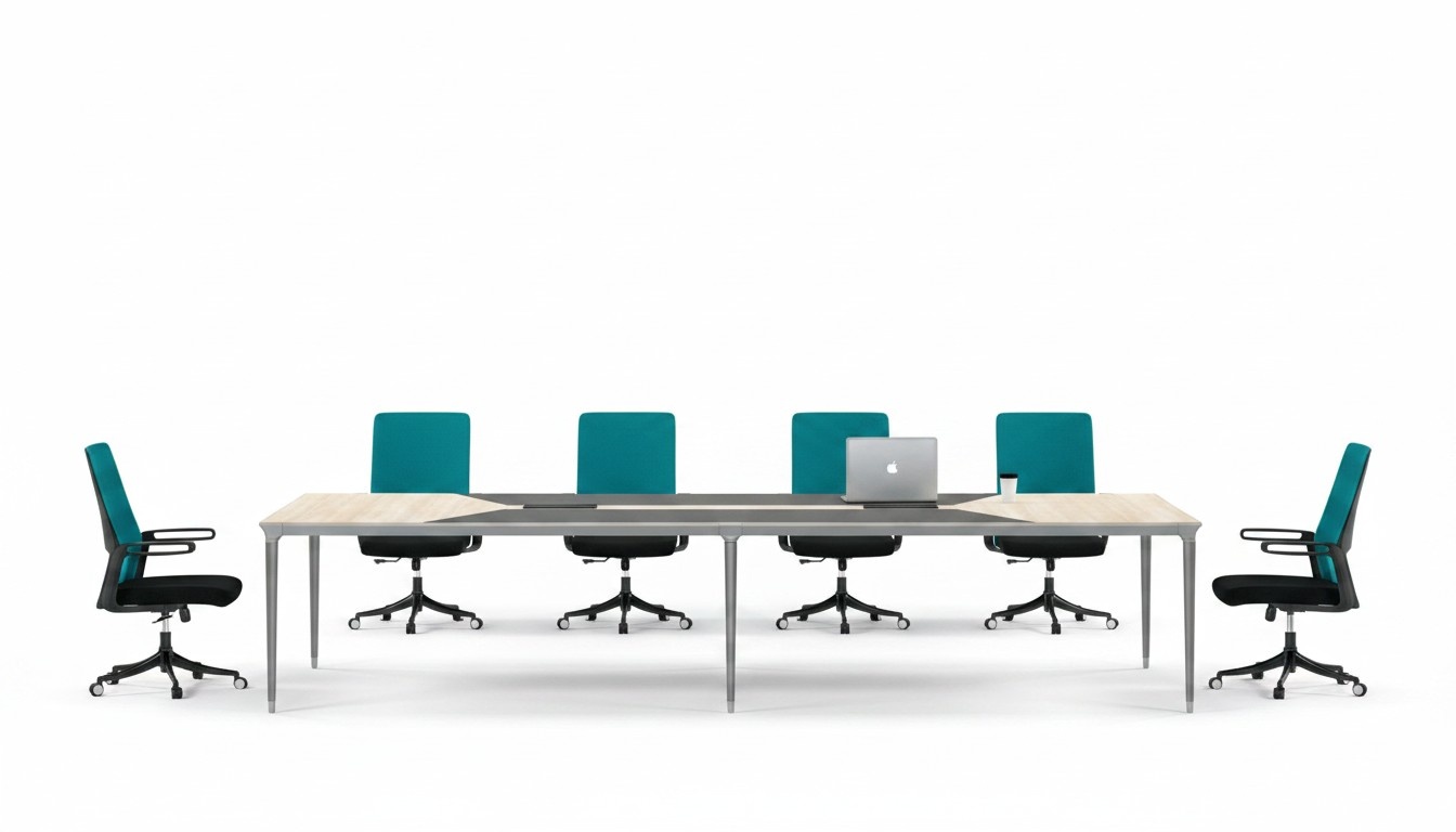 Konferenztisch Bürotisch Arbeitstisch Schreibtisch Holz Grau Große