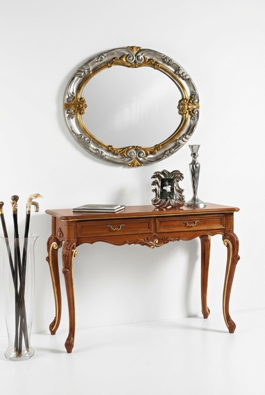 Konsolentisch Spiegel Sideboard Set Holz Stil StileElisa Italienische Möbel