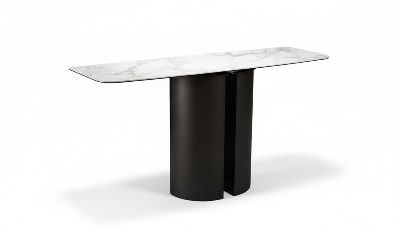 Konsolentisch Weiß Holz Modern Möbel Schwarz Tisch Stil Design Konsole