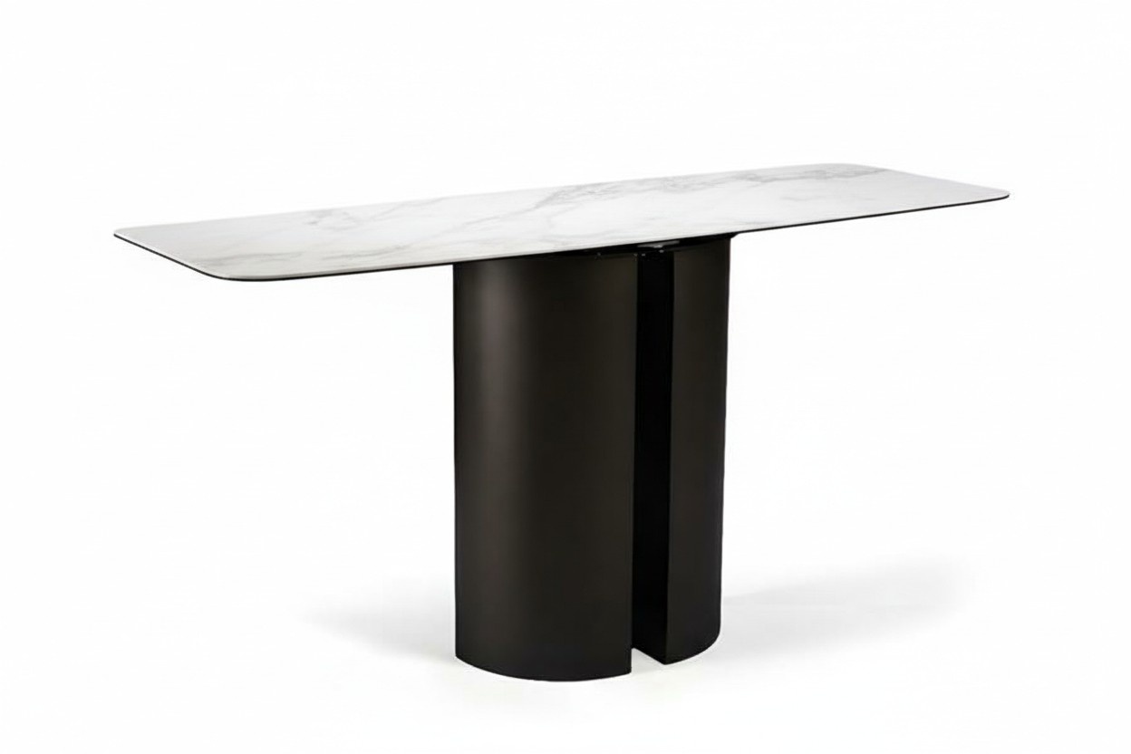 Konsolentisch Weiß Holz Modern Möbel Schwarz Tisch Stil Design Konsole