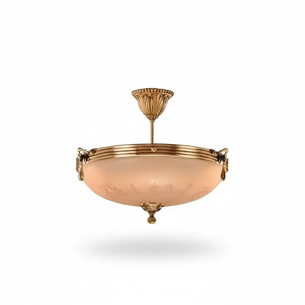 Kronleuchter Deckenlampe Lüster Deckenleuchter Lampe Glas Gold Beige