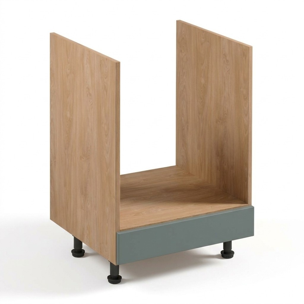 Küchenschrank Schrankmodul Basis-Unterschrank Unterbau für Herd Holz