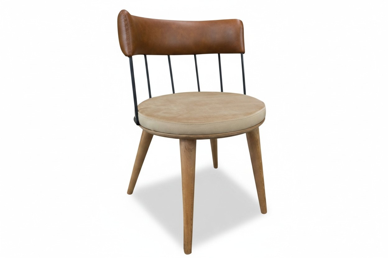 Küchenstuhl Stuhl Lehnstuhl Esszimmerstuhl Braun Holz Holzstuhl Möbel