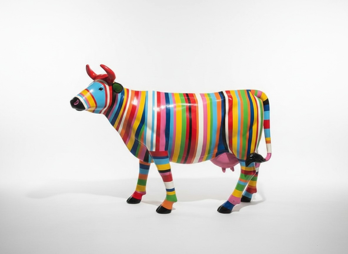 Kuh Figur Statue Design Skulptur Dekoration 147cm Garten Außen Innen