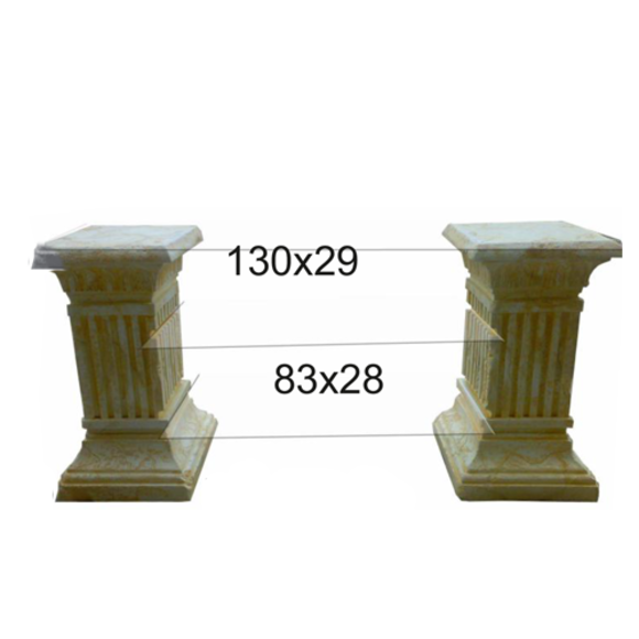 RTV Regal Säulen Säulen Skulpturen 130x29cm Statuen TV Wohnzimmer