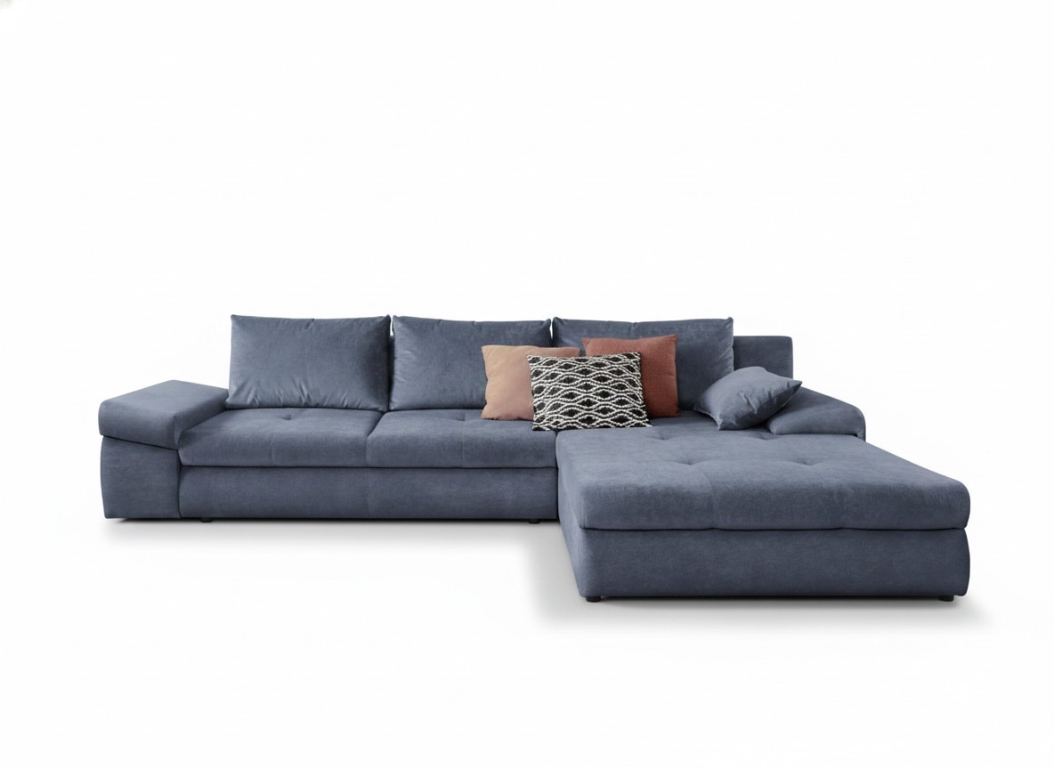 L-Form Sitz Farbe Ecksofa Couch Polstermöbel Wohnzimmer Textil Grau Sofa Sofas