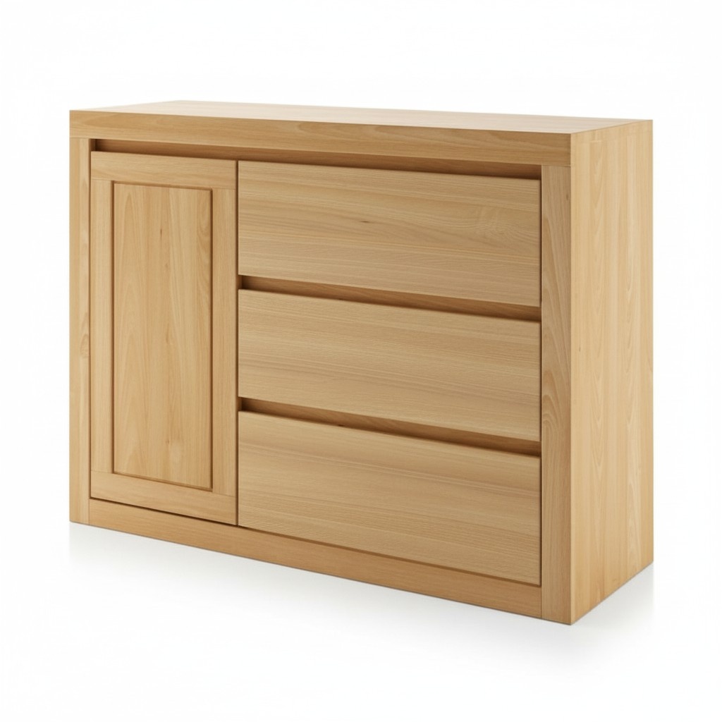 Landhaus Kommode Massivholz Schrank Schränke Echtes Holz Eiche 140x90cm Kommoden