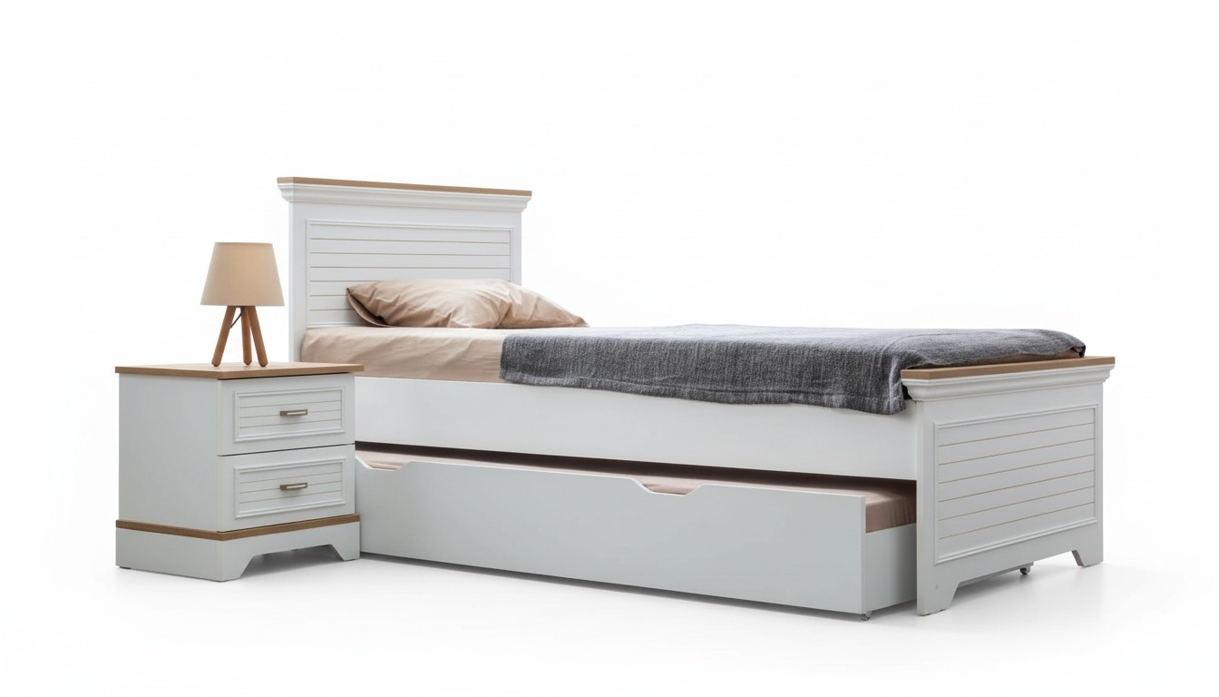 Landhaus Nachttisch Kinderzimmer Weiß Beistelltisch Holz Nachttische