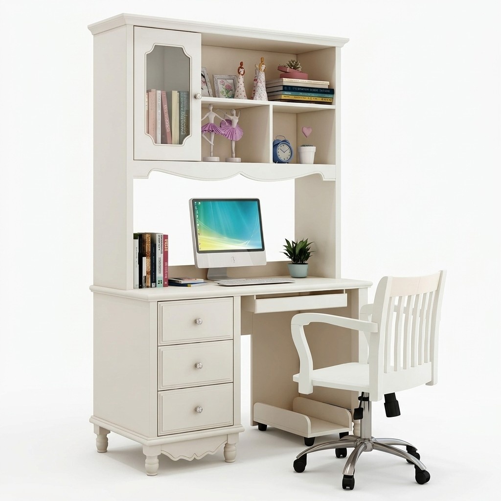 Landhaus Schreibtisch Sessel Bürotisch PC Tisch Schreibtische 2tlg. Tische Neu