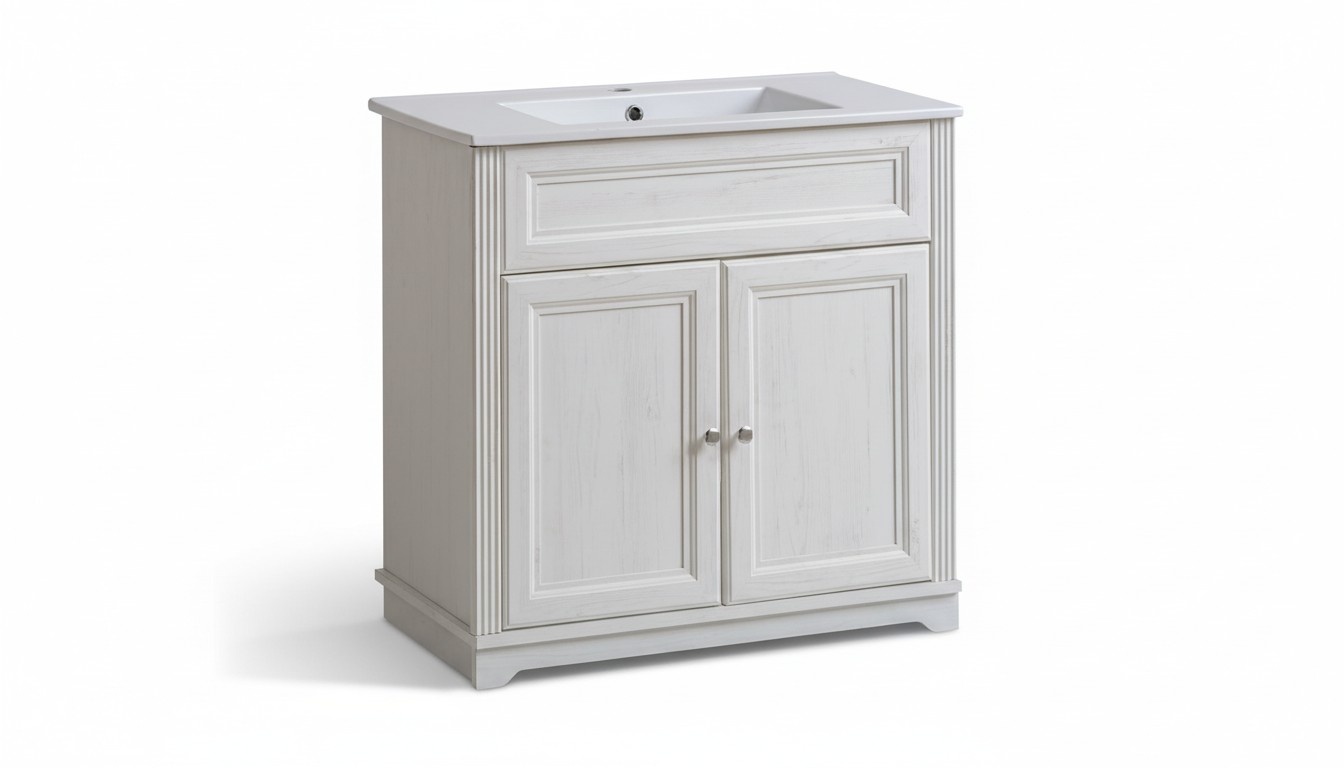 Landhaus Stil Waschtisch Unterschrank Hochwertige Waschbecken Badezimmer Möbel