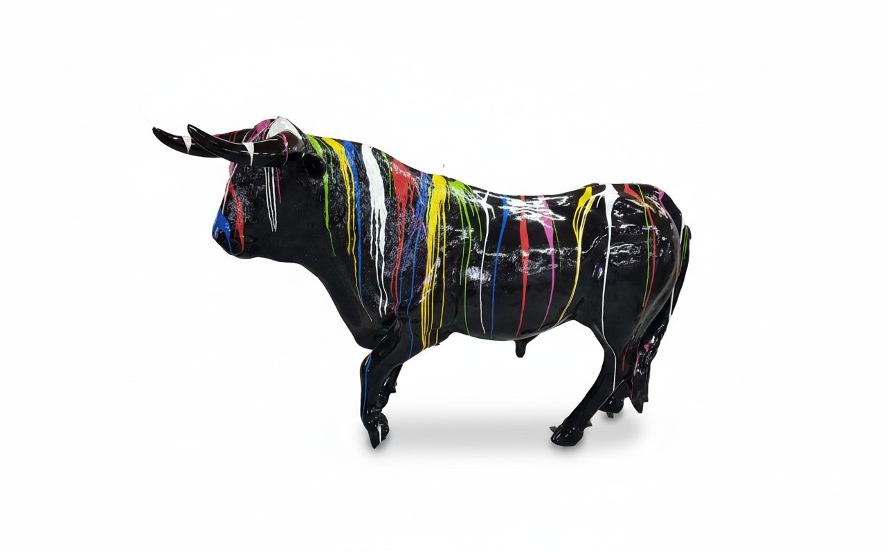 Lebensechter Stier Abstrakte Laden Deko Figur Statue 150cm Figuren