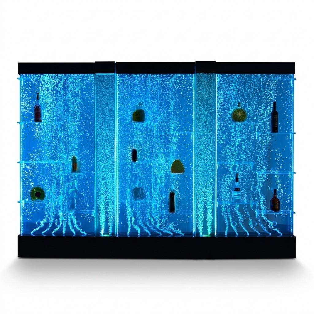 LED Regal Bar Wasser Wand Säule Beleuchtete Wasserwände Bar Theke Regal Möbel