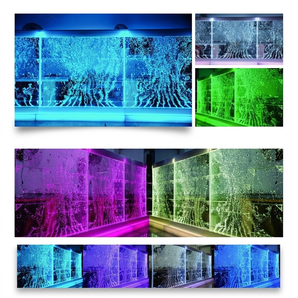 Led Wasser Wand Bar Regal Säule Wassersäulen Theke Regale Trennwand Beleuchtet