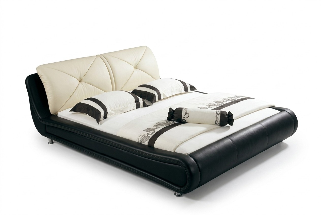 Leder Bett Polster Design Luxus Doppel Hotel Betten Holz Schlaf Zimmer Neu Ehe