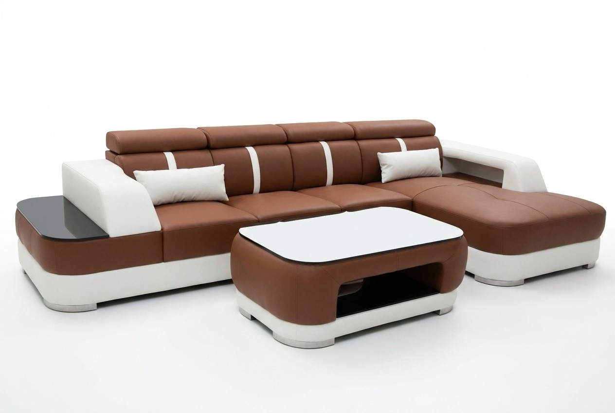 Leder Couch Polster Sitz Design Modern Eck Garnitur Sofa Wohnlandschaft L Form