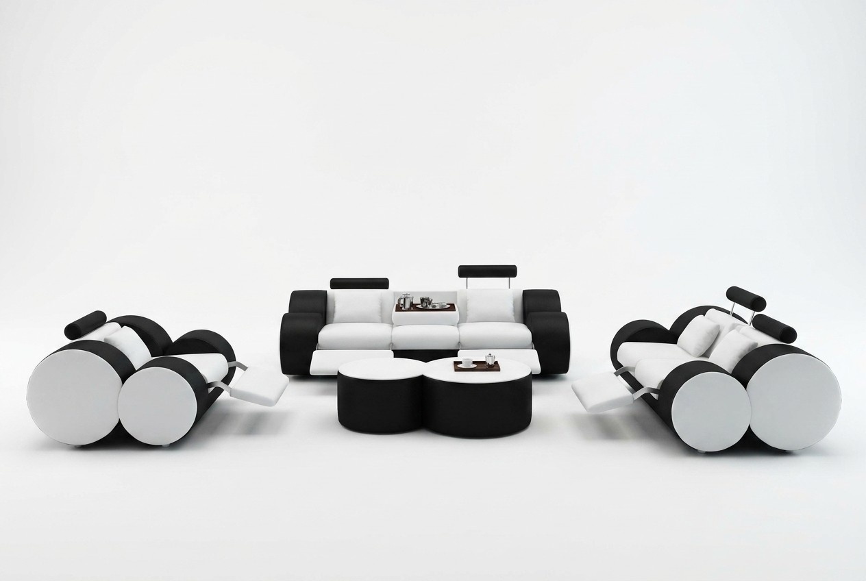 LEDER COUCH SOFAGARNITUR COUCHGARNITUR POLSTERGARNITUR SOFA 3/2/1 SITZER RELAX