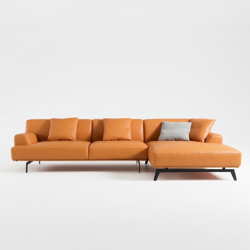 Leder Couch Wohnlandschaft Eck Garnitur Design Modern Sofa L-Form